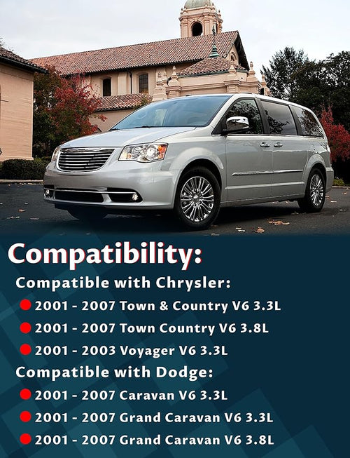 Automotive Engine Mounts Kit OE Replacement for Town & Country/Voyager/Caravan 2001-2007 3.3L/3.8L, FWD Automatic Transmission (OE# A2925, A2926, A2927, A2928)