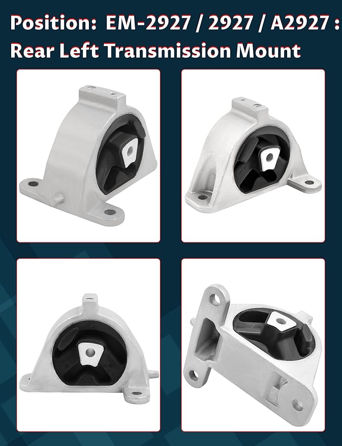 Automotive Engine Mounts Kit OE Replacement for Town & Country/Voyager/Caravan 2001-2007 3.3L/3.8L, FWD Automatic Transmission (OE# A2925, A2926, A2927, A2928)