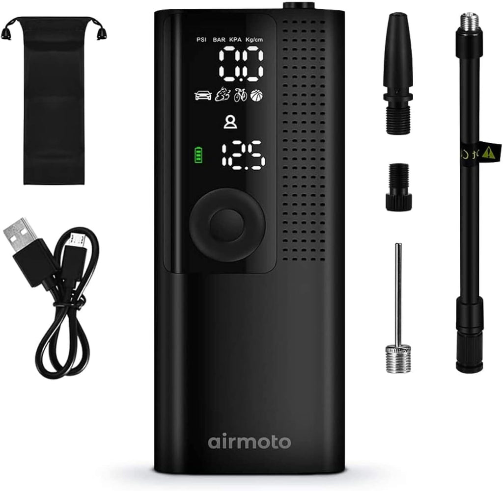 Airmoto and Power Kit Bundle Deal - 1 bundle - Tire Inflator Portable Air Compressor with Power Kit for Charging on The Road - Cordless Air Pump for Car...